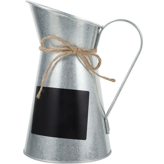 GOOHOCHY 1Pcs Vintage Flower Vase Metal Slanted Mouth Shape For Office Decor Flower Display Bucket