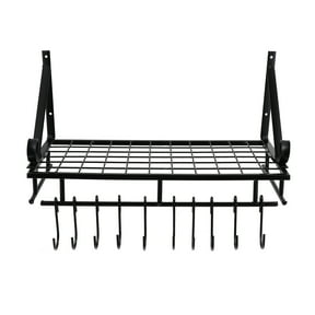 GOOHOCHY Wall Mount Dish Drying Rack, Foldable Metal Kitchen Organizer, Space-Saving 17.68x9.82x9.43 Inches