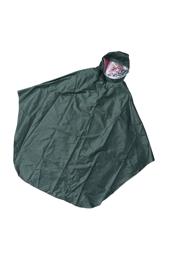 Lightweight Rain Poncho Green Raincoat Thickened 1 Piece for Outdoor Use