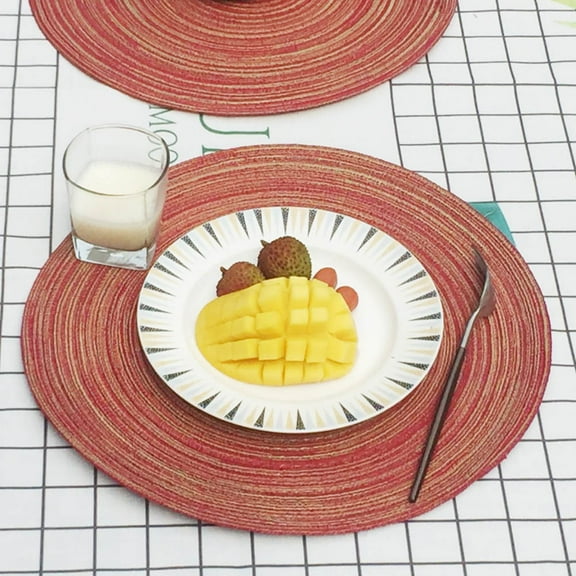 FUTUREORYY Decorative Placemat Placemats Red Cotton Yarn 1Pack