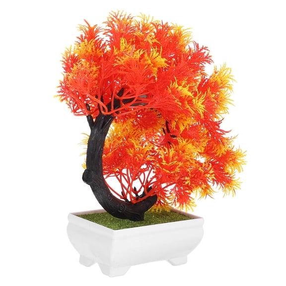 GOOHOCHY 1Set Bonsai Decoration Highly Simulated Green Tree For Bedroom Decor Family Friends Parents