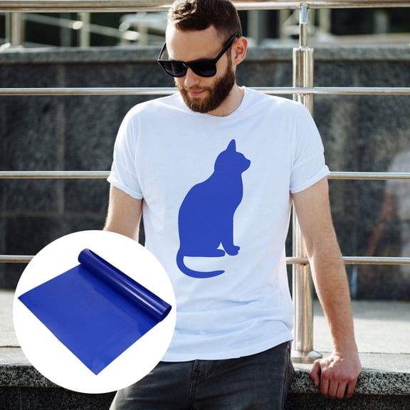 ADDHAT Iron On Clothing Film Blue 1Pcs 39.4x11.8in