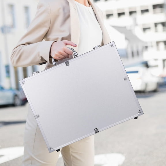 GOOHOCHY Lock Box For Electronic Devices Tool Container Silver Pearl Cotton 1Set 14.6X11.2X3In