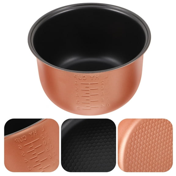 GOOHOCHY 1Set Non-stick Coating Inner Cooking Pot 2L for Home Cooking and Daily Use