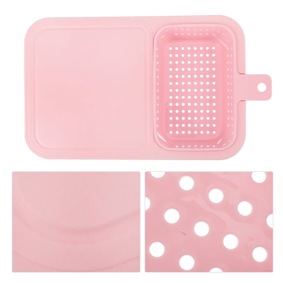 GOOHOCHY 1Set Pink Plastic Chopping Board For Vegetable Chopper Home Cooks Simple and Chic Style