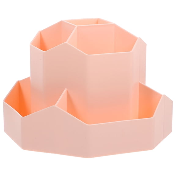 GOOHOCHY 1Set Pink Rotatable Pen Holder for Desk with 17.8x17.8x5.1in Size