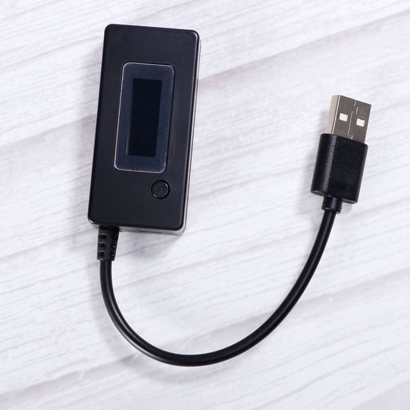 GOOHOCHY 1Set Plastic Rectangular LCD Micro Usb Tester for Tech Enthusiasts and Diy Users in Black Color