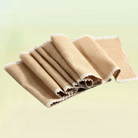 GOOHOCHY 1Set Rectangular Khaki Table Runner 11.8x70.9in Jute and for Everyday Use
