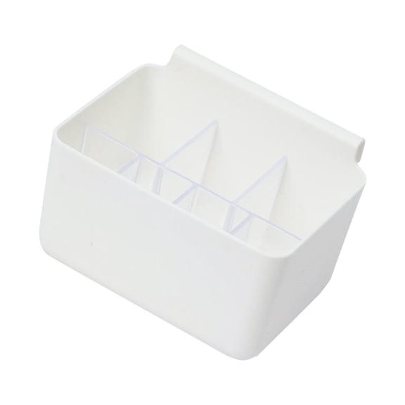 HONMEET White Refrigerator Door Organizer, PP Side Storage Rack for Kitchen, Space-Saving Home Fridge Organizer