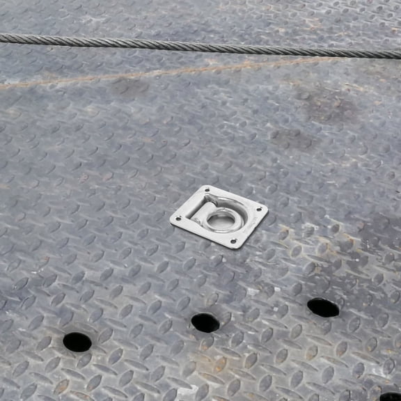 GOOHOCHY 1Set Round Boat Deck Hatch Latch with Spring Mechanism for Cargo Trailer Accessories 3.9X3.7X0.8in