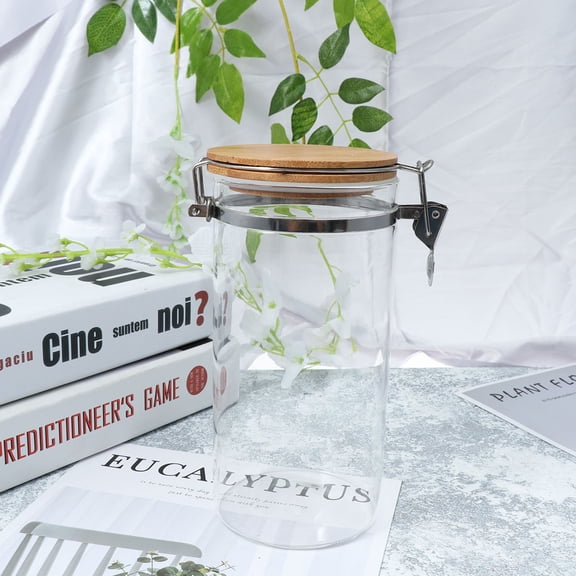 GOOHOCHY Kitchen Sealed Jar Transparent 1Pack 7.9x3.9x3.9in