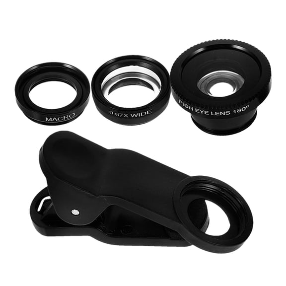 GOOHOCHY Fisheye Phone Lens Kit Black Acrylic 1 Mobile Photography Enhancement