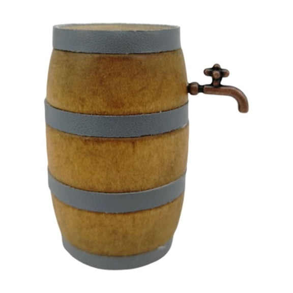 GOOHOCHY 1Set Wine Model Miniature Craft Kit for Dollhouse Building Supplies Brown Wood Bamboo Decor