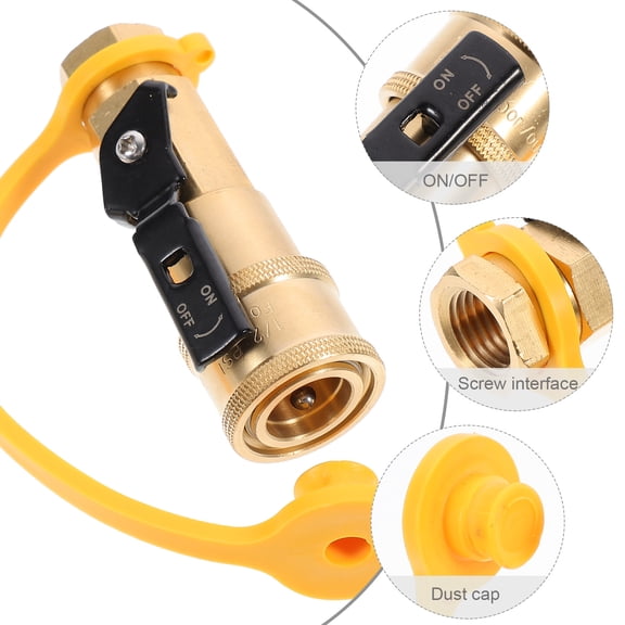 GOOHOCHY 1pc 1/4 Useful Tube Adapter Gas Connector Practical Hose Adapter