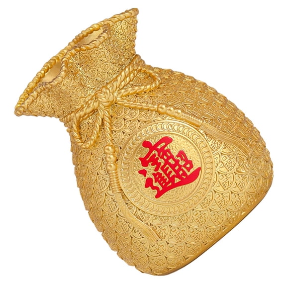 GETAJGHSD Resin Coin Bank Jar Golden For Living Room 1Pack 5.7x4.7x4.3in