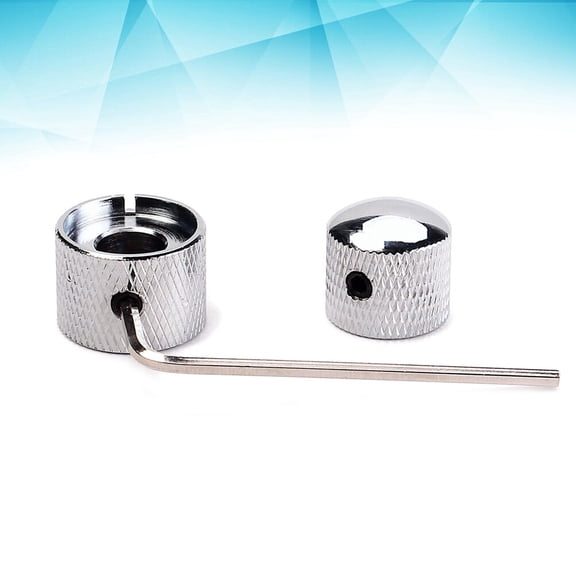 GETAJGHSD Chrome Guitar Knobs Dual Volume Tone Blend Control Knobs Nickel Plating 1 Set