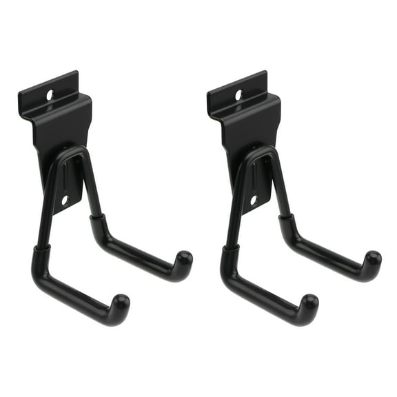 GOOHOCHY  2 P0CS Ladder Hooks for Garage Wall Black Corrosion Resistant