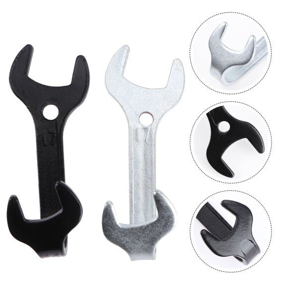 GOOHOCHY 2 PCS Industrial Style Hook Key Hook up Clothing Hook 8.00X3.00X0.30CM Black