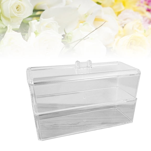 GOOHOCHY  2 PCS Makeup Organizer Cosmetic Storage Transparent Container