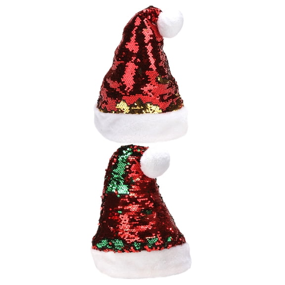 Mobutofu Sequins Gold Christmas Hat 2Pcs 15.7x11.8in