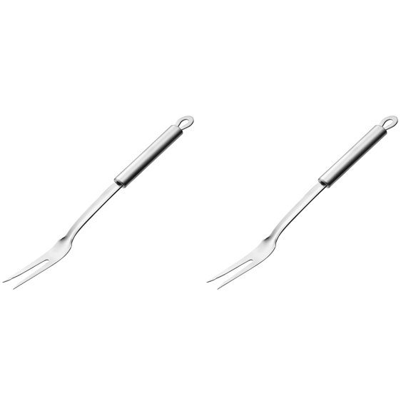 GOOHOCHY 2 PCS Stainless Steel Meat Fork Chicken Wing Barbecue Two Prong Kitchen