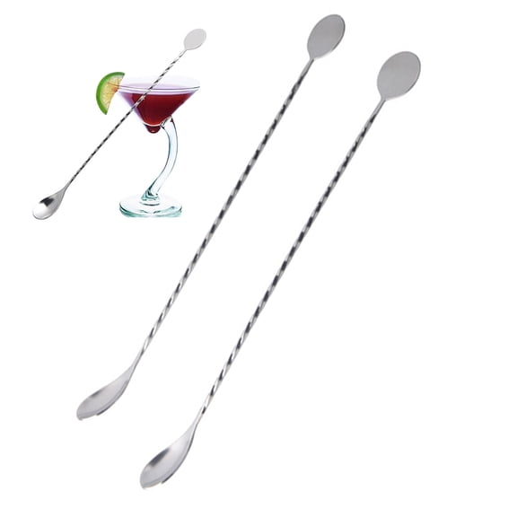 GOOHOCHY 2 PCS Swizzle Stick Cocktail Twisted Tool Shaker Accessory