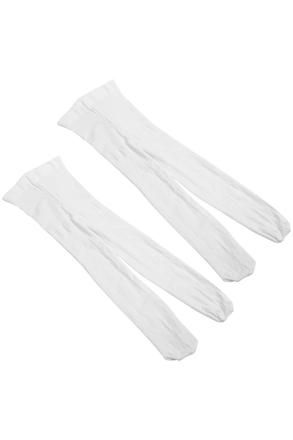 2 Pairs Adult Ballet Tights Socks Dance Socks Dance Tights Stretchy Pantyhose Tights for Women Girls (Size S Fit for Height 100-130cm White)