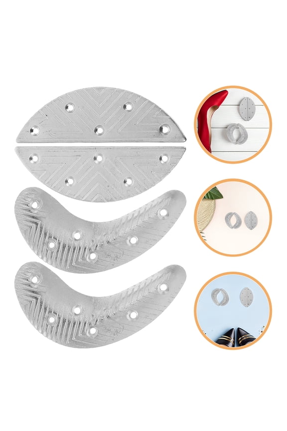 2 Pairs Metal Heel Tips Iron Heel Plate Repair Pad Sole Repair Tool Heel Taps Heel Savers Replacement