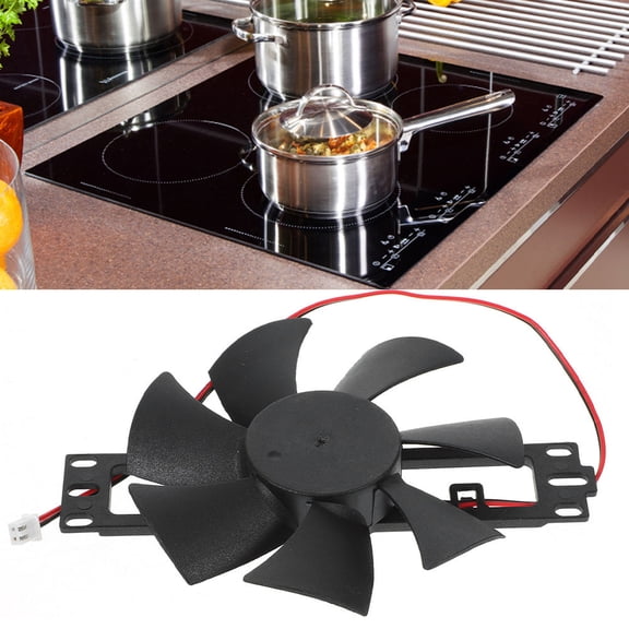 GOOHOCHY Induction Cooker Fan Black 2Pcs 5.7x4.3x0.8In