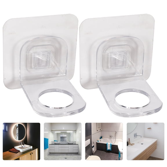 GOOHOCHY 2-Pack White Bathroom Wall Mounted Organizer Rack for Storage and Space Saving Solution