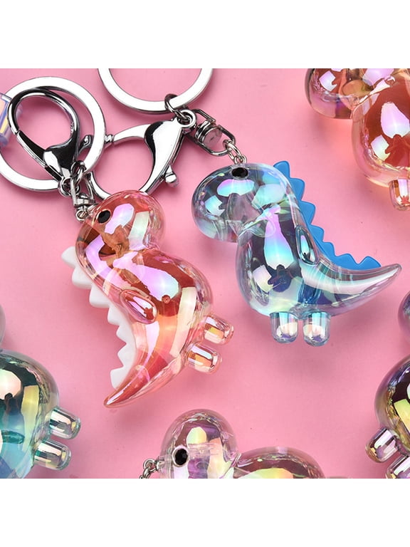 2 Pcs Lightweight Acrylic Dinosaur Keychains for Boys, and