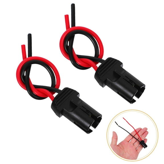 GOOHOCHY 2 Pcs Car Light Bulb Socket 13.00X1.50X1.20CM Black