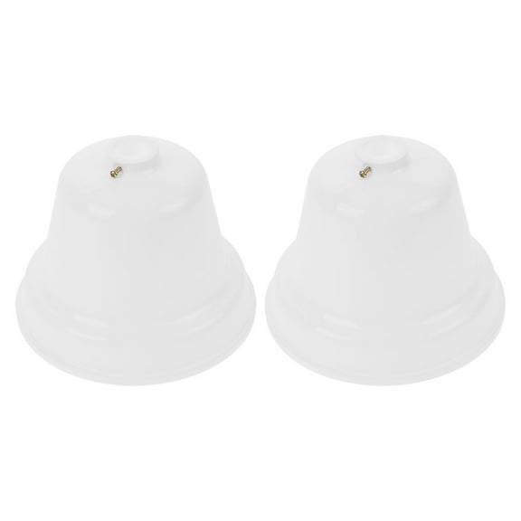 GOOHOCHY 2 Pcs Ceiling Fan Dust Cover 13.50X13.50X8.50CM White