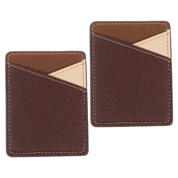GOOHOCHY 2 Pcs Cell Phone Cards Bag Accessories Smartphone Case Coffee