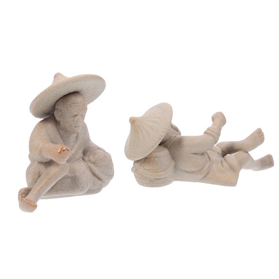 GOOHOCHY 2 Pcs Ceramic Tea Pet Ornament Home Decor Charming