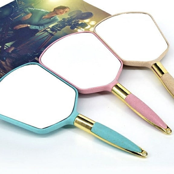 GOOHOCHY  2 Pcs Cosmetic Face Mirrors with Handle Durable Makeup