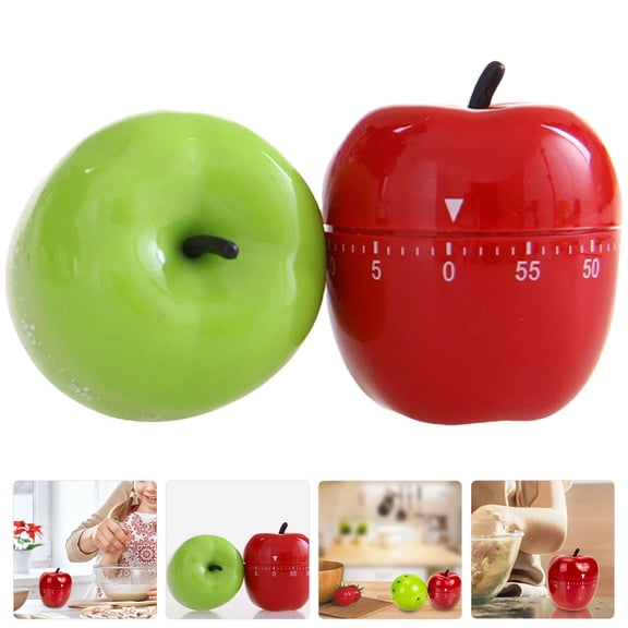 Mobutofu 2Pcs Mechanical Kitchen Cooking Timer Lovely Fruit Design Portable Home Baking Countdown