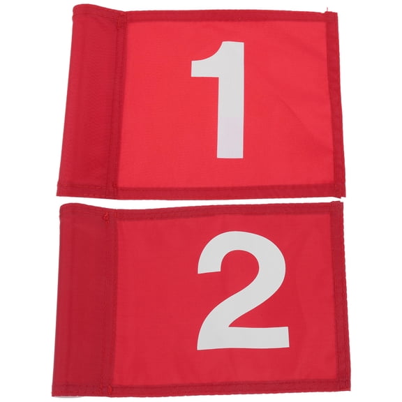 GOOHOCHY 2 Pcs Golf Training Flags Practice Pin Flags Red Course Supplies for Golfers