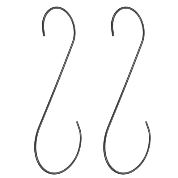 GOOHOCHY 2 Pcs Creative Hook Wall Flowerpot Rack Plant Hangers Mounted Black