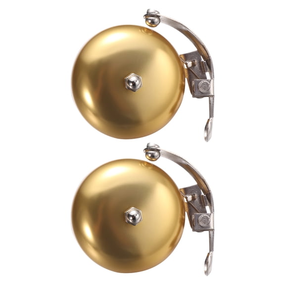 GOOHOCHY 2-Pack Golden Handlebar Bells for Bikes and Scooters, 7x7x5CM Cycling Bells Set