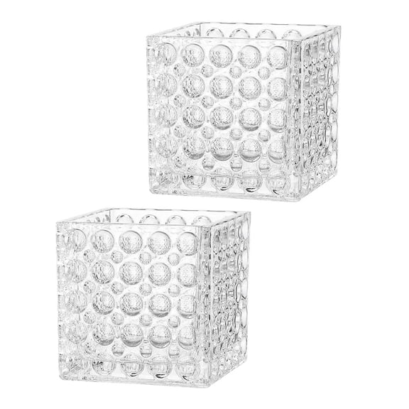 GOOHOCHY  2 Pcs Decorative Tabletop Transparent Vase Centerpieces Office