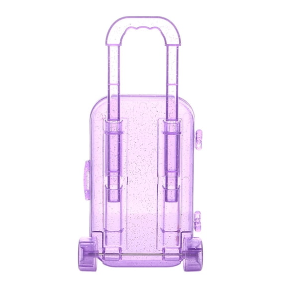 GOOHOCHY 2 Pcs Doll Accessories Suitcase Model Party Carrier Luggage Purple