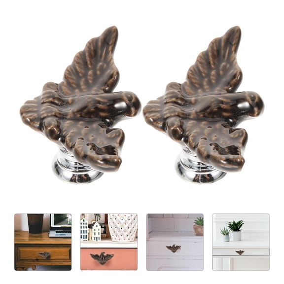 GOOHOCHY 2 Pcs Dresser Knobs Kitchen Cabinet Handles Eagle Decorative