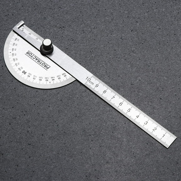 FUEENIRVA White Protractor Angle Measurement Students 2Pcs 3.9x3.5in