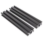 BRIGHTFUFU T Slot Extrusion Aluminum Profile Black 2Pcs 11.8In For Automation Equipment