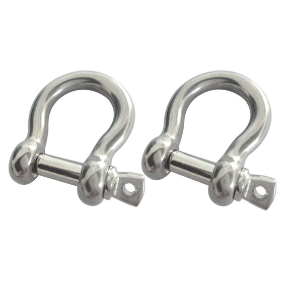 GOOHOCHY  2 Pcs Heavy Duty Chain Stainless Steel Deduction Marine Shackle Screw Pin