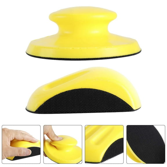 GOOHOCHY 2-Pack Round Yellow Hook and Sanding Discs for Mouse Sander, Abrasive Sandpaper Pads