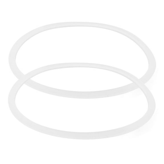 GOOHOCHY Food Container Lid Sealing Ring Silicone White 2Pcs