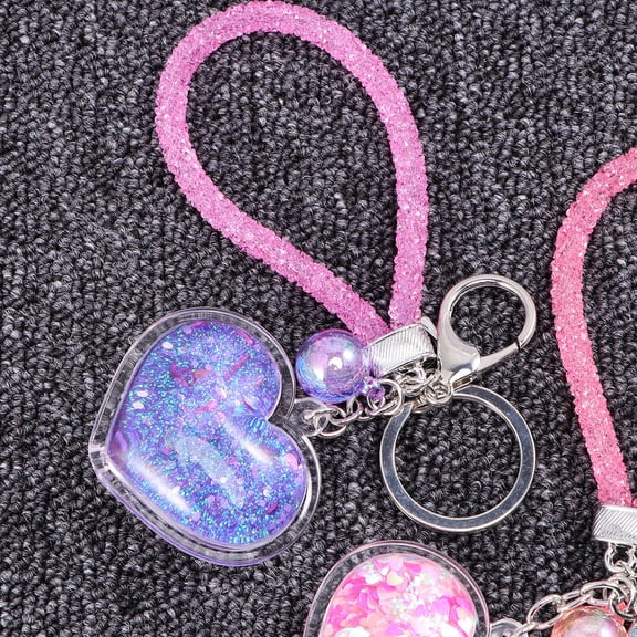 GOOHOCHY 2 Pcs Key Chain Love Keychain Sequins Keychain Man Child 19.00X6.00X3.00CM