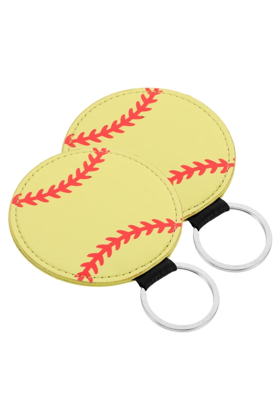 2Pcs Durable Zinc Alloy Baseball Keychain for Stylish Decor